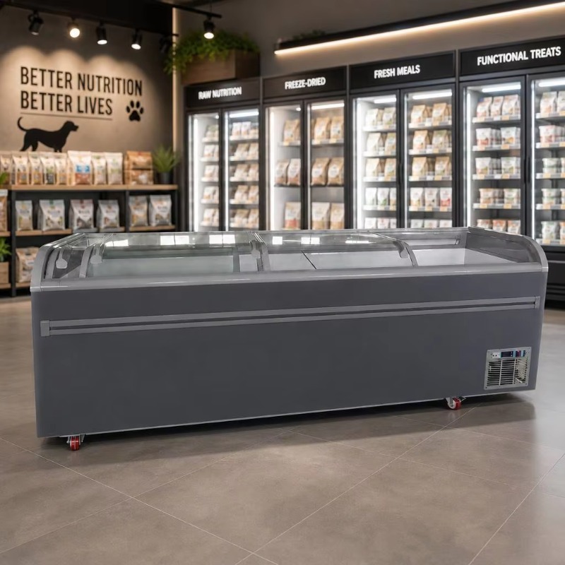 Commercial Chest Freezer - Gefriertruhe mit Glasdeckel und R290-Kältemittel, flexible