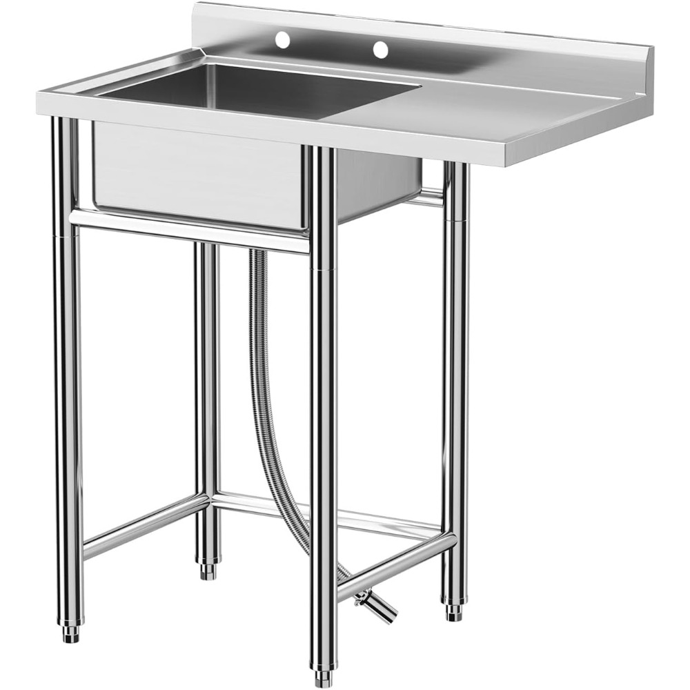 Commercial Kitchen Worktops - Edelstahlspüle, 36 x 21 x 40